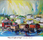 Play of Light at Fogo, Oil on Canvas